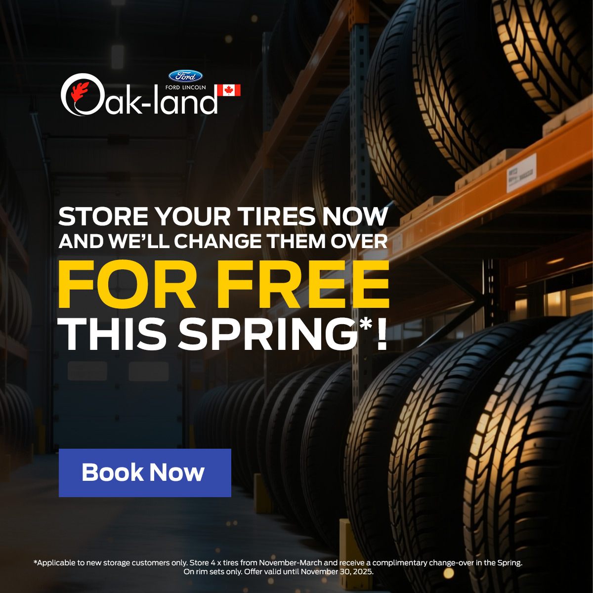 Free Spring Tire Change when you store your tires with us.